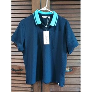 Lady Hagen Women's Size XXL Navy Americana Short Sleeve Polo Shirt NWT